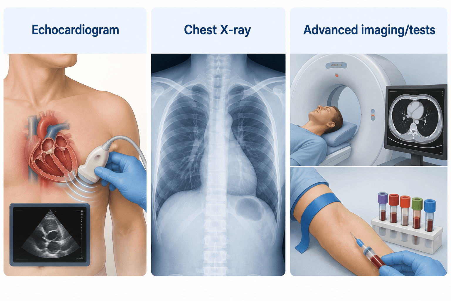 Congestive Heart Failure Diagnostic Tests Infographic