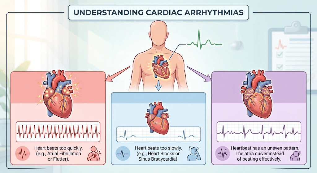 Understanding Cardiac Arrhythmias - Fast, Slow, and Uneven Rhythm Types